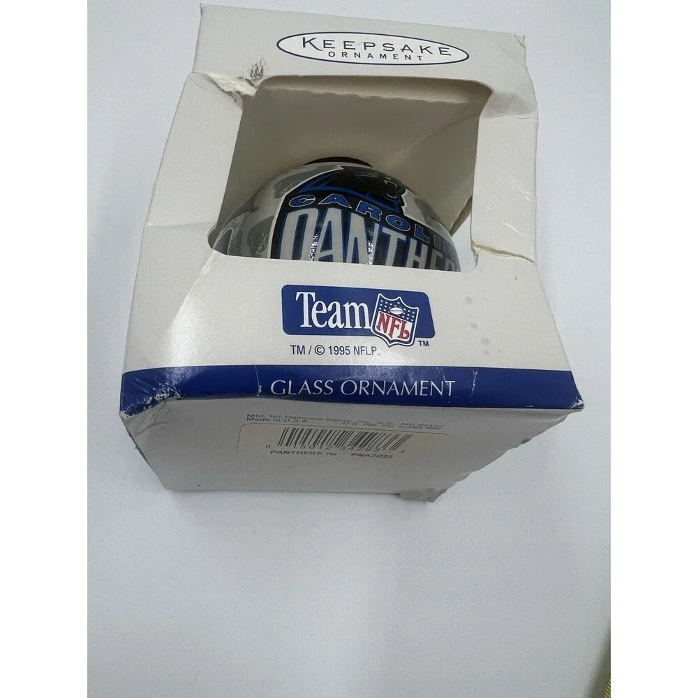 Carolina Panthers NFL Collection 1995 Hallmark Keepsake Glass Ball Ornament